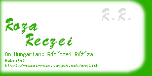 roza reczei business card